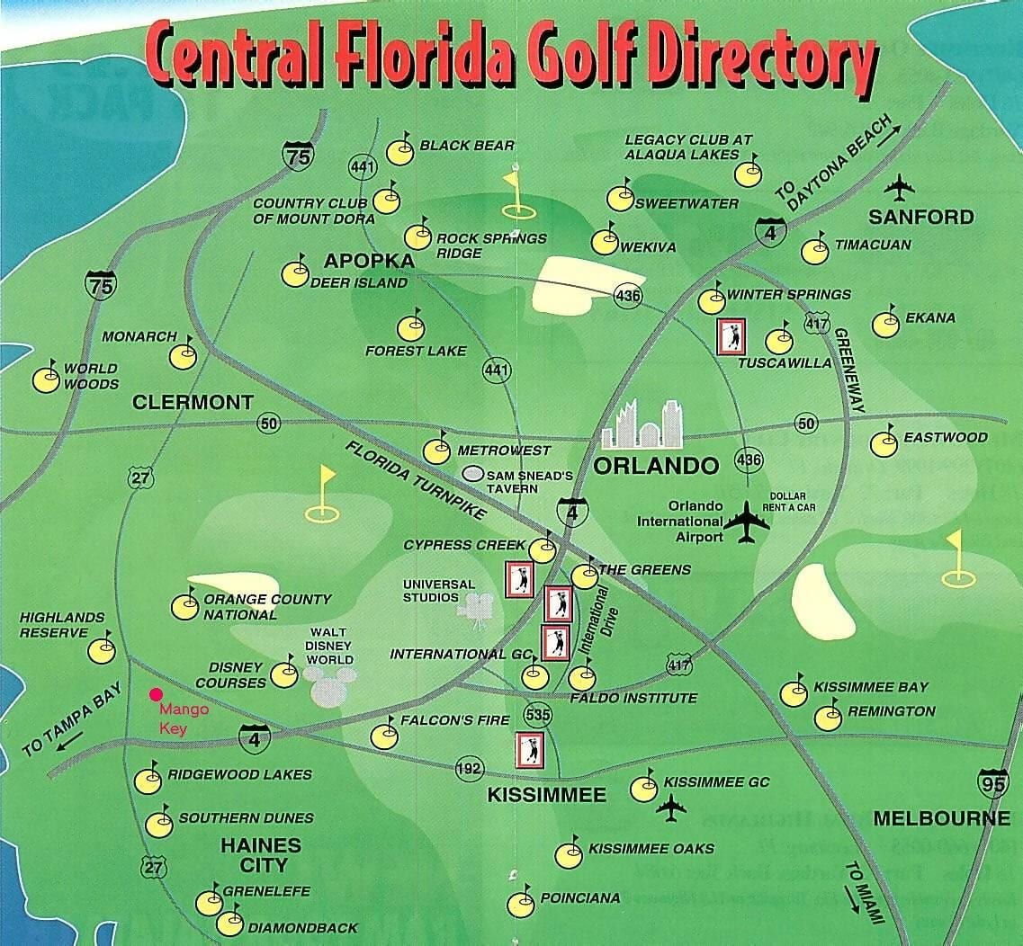 peta Orlando kursus golf