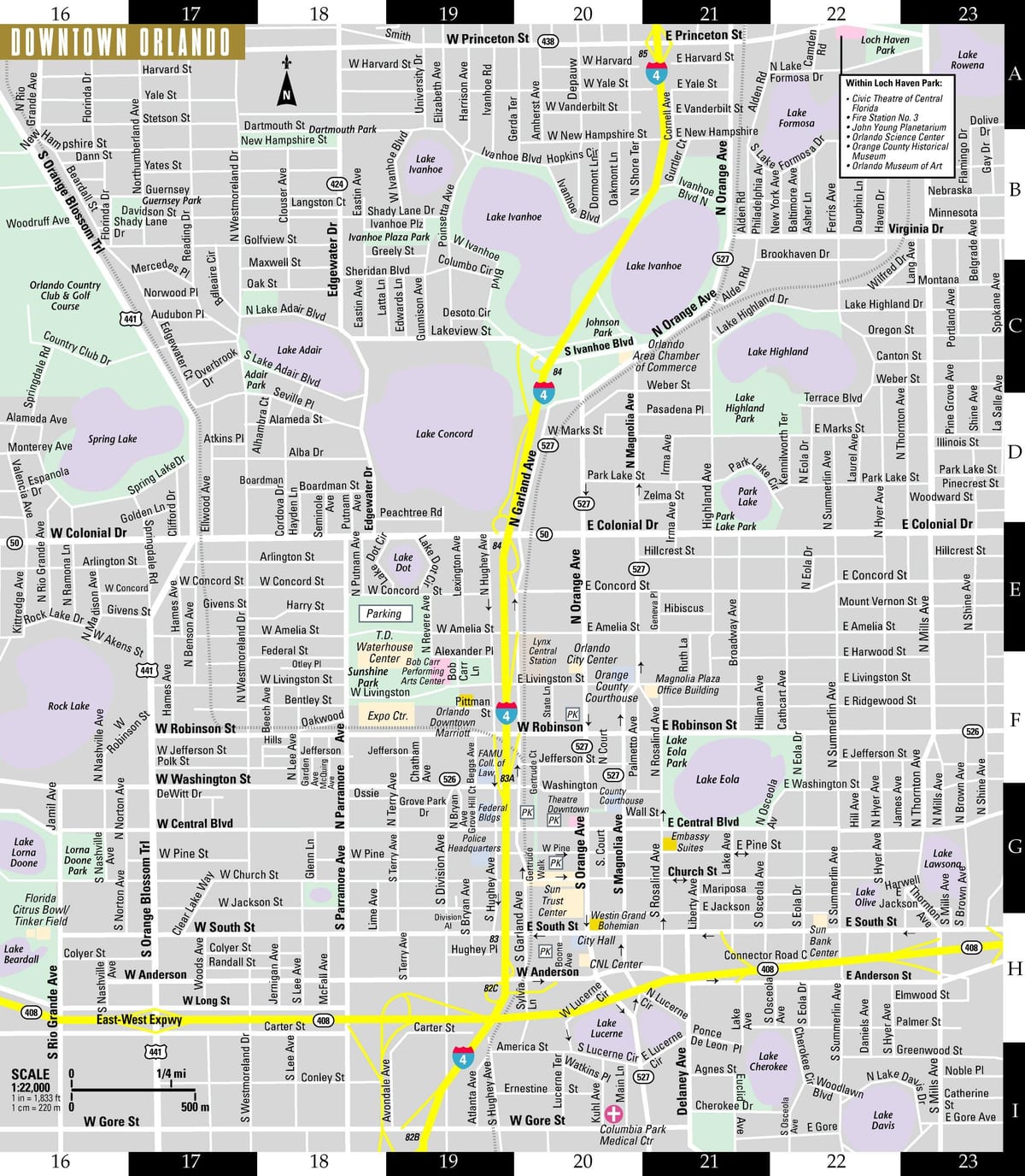 peta jalan Orlando